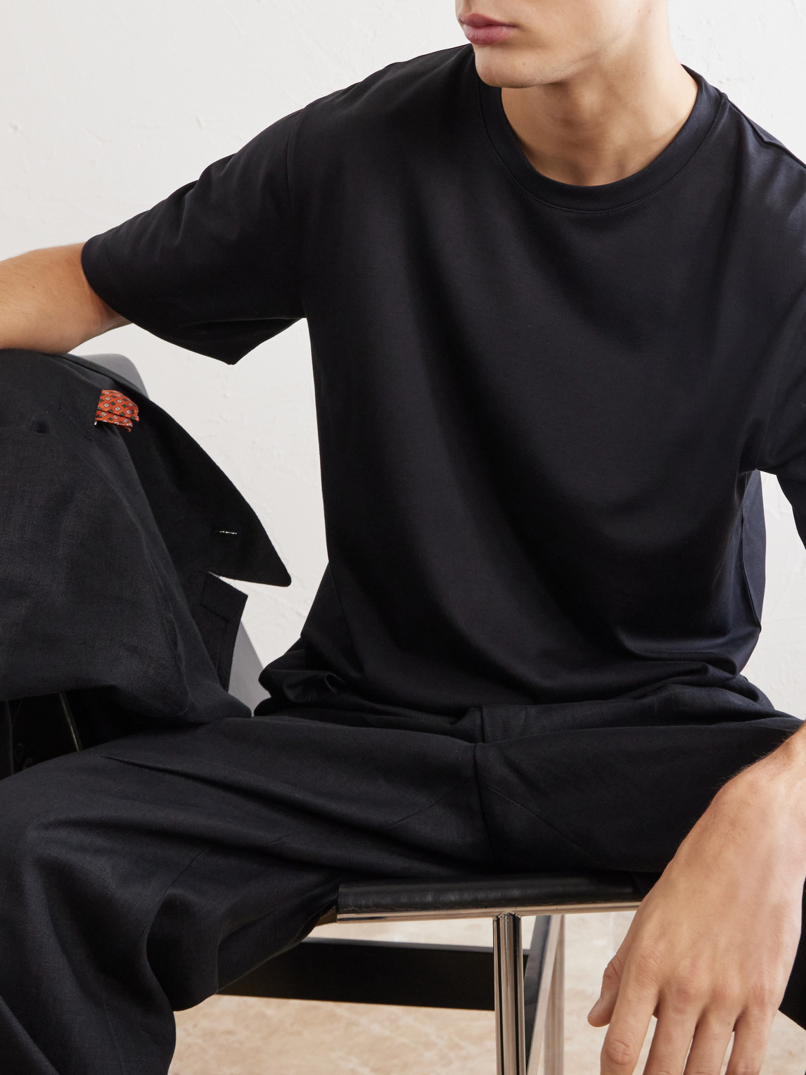 Mr P. - Silk And Cotton-Blend T-Shirt