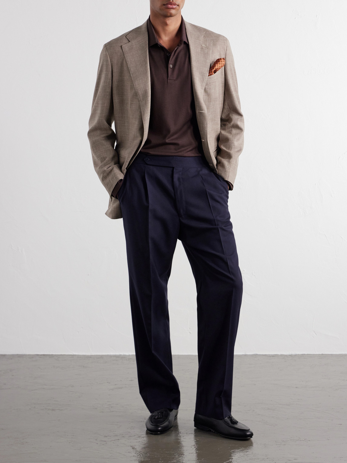 Mr P. - Silk And Cotton-Blend Polo Shirt