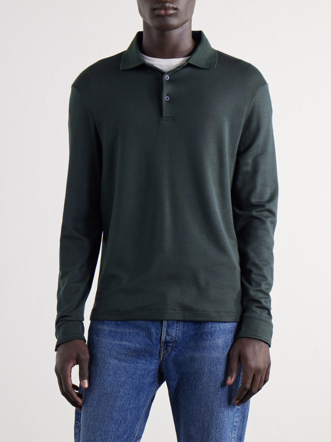 Mr P. - Woven Polo Shirt