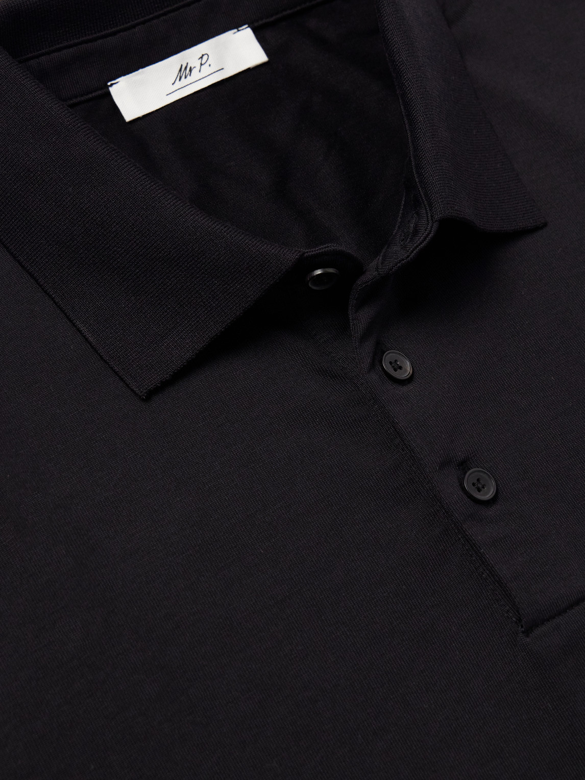 Mr P. - Silk And Cotton-Blend Polo Shirt