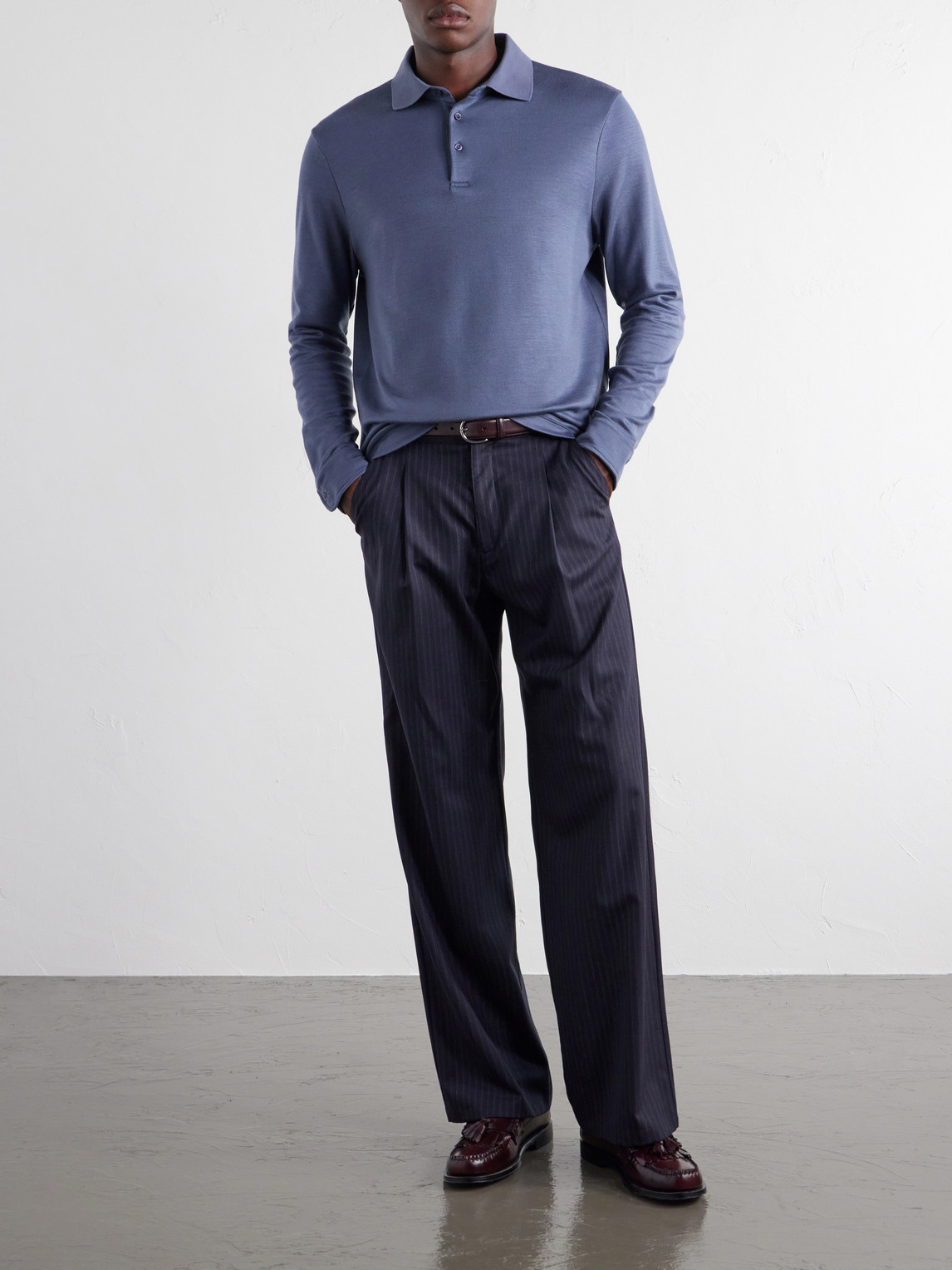 Mr P. - Woven Polo Shirt