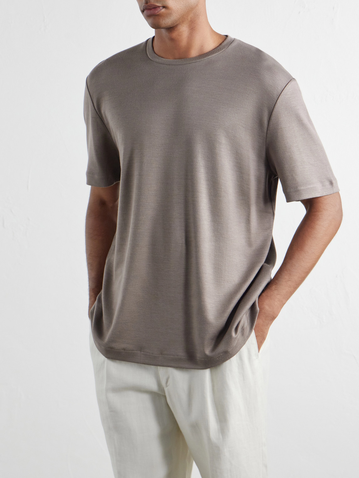Mr P. - Cotton And Lyocell-Blend Jersey T-Shirt