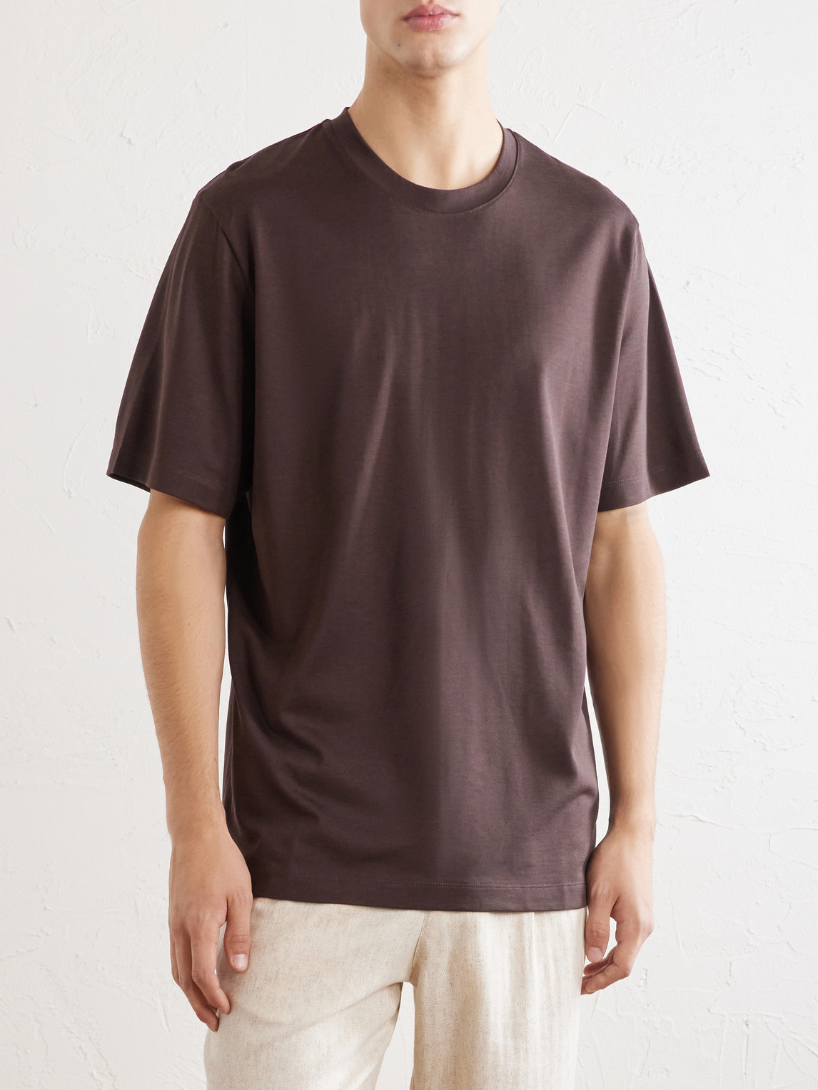 Mr P. - Silk And Cotton-Blend T-Shirt