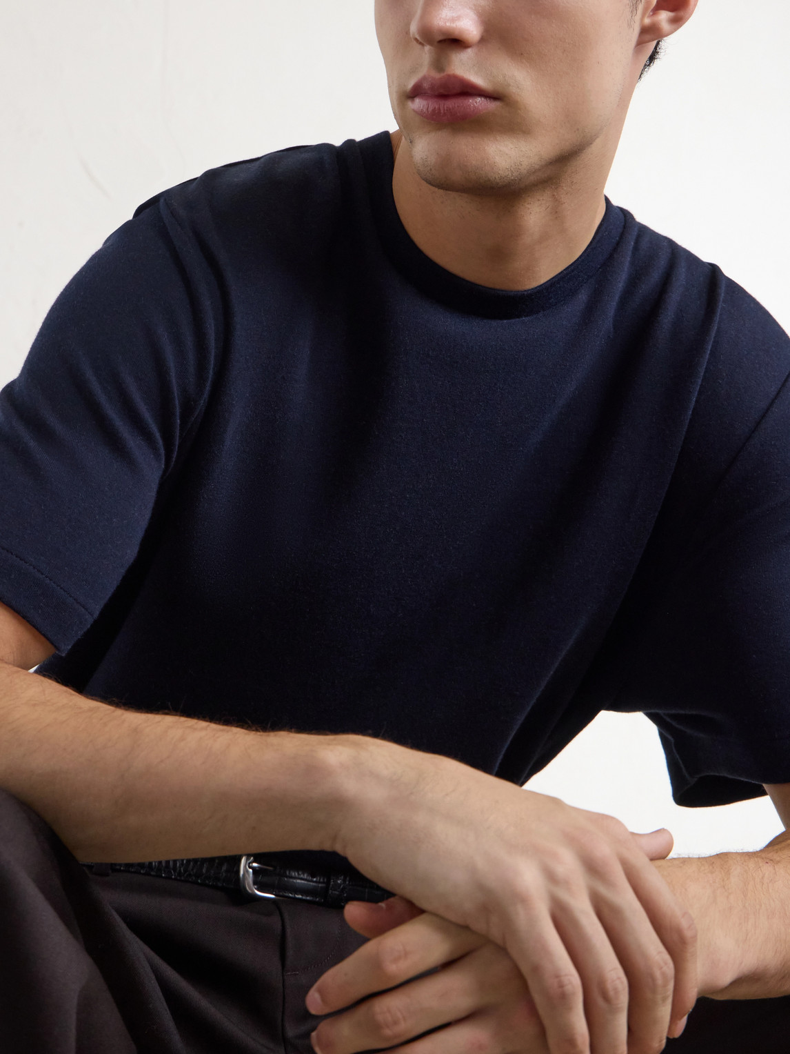 Mr P. - Cotton-Blend Double-Faced Jersey T-Shirt