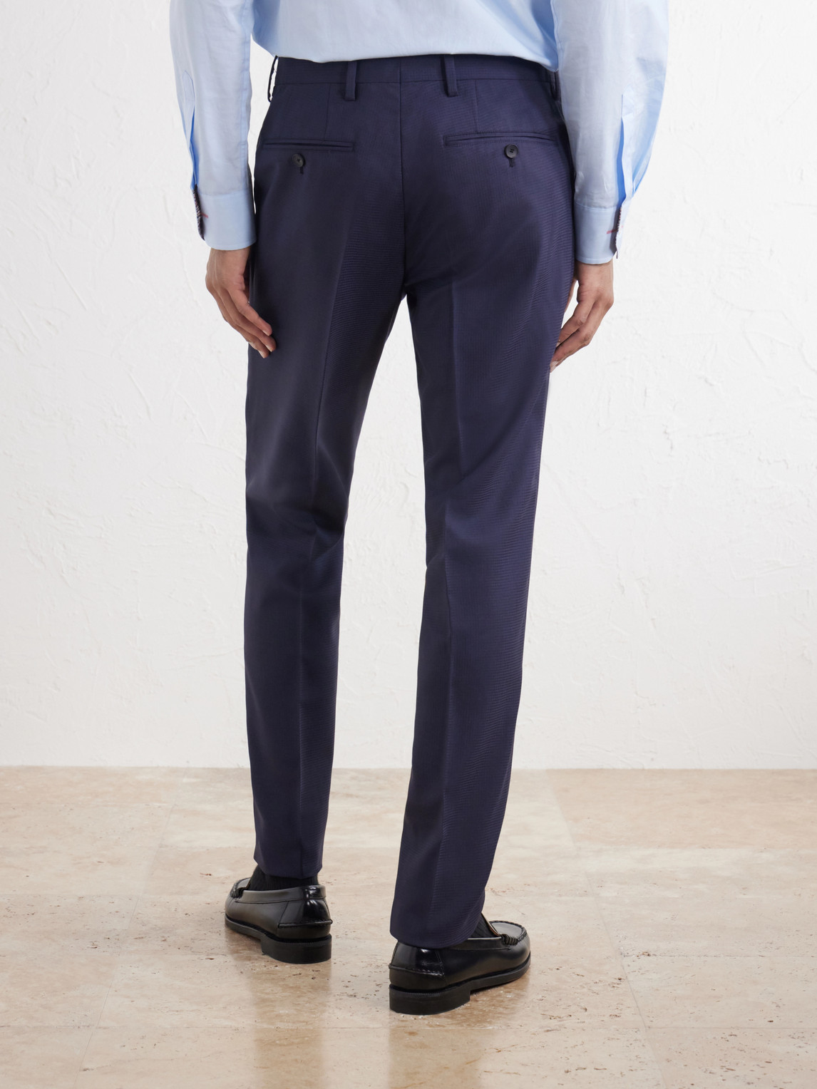 Mr P. - Slim-Leg Houndstooth Wool Suit Trousers