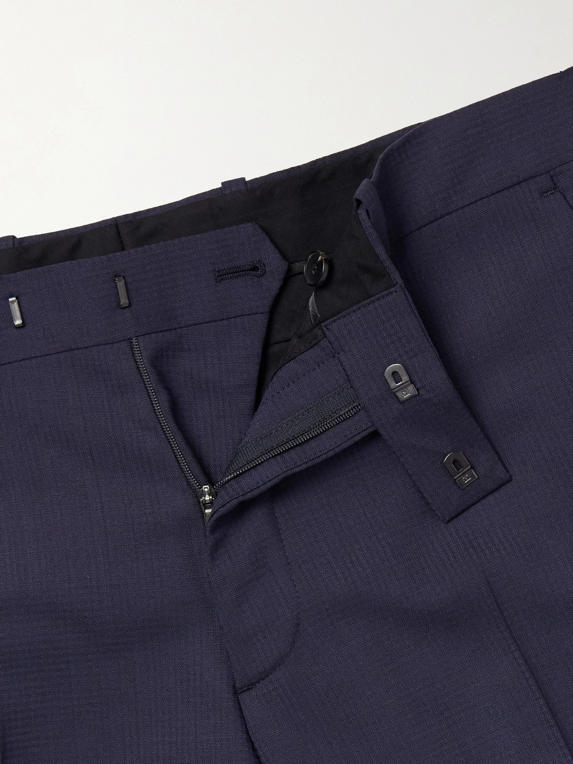 Mr P. - Slim-Leg Houndstooth Wool Suit Trousers