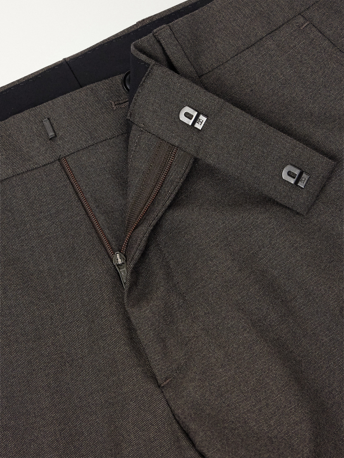 Mr P. - Luxe Slim-Leg Wool And Silk-Blend Trousers
