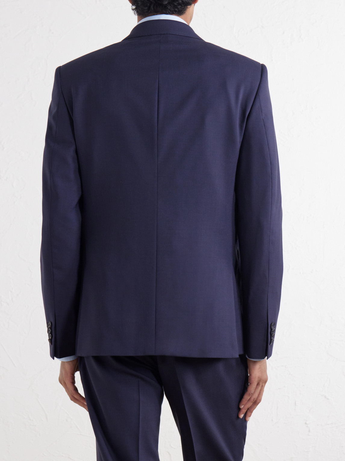 Mr P. - Double-Breasted Houndstooth Wool Suit Jacket