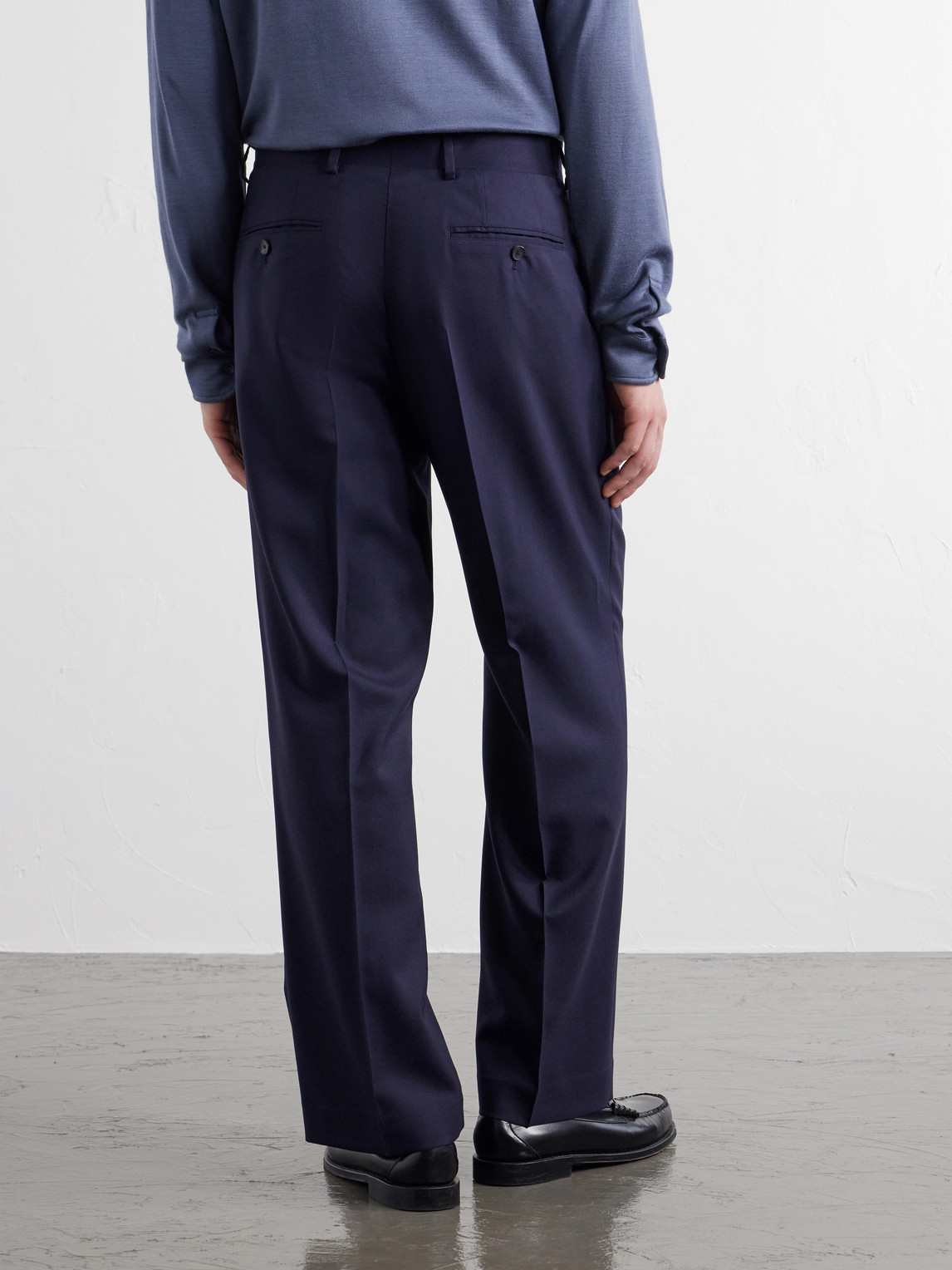 Mr P. - Wide-Leg Pleated Wool Suit Trousers