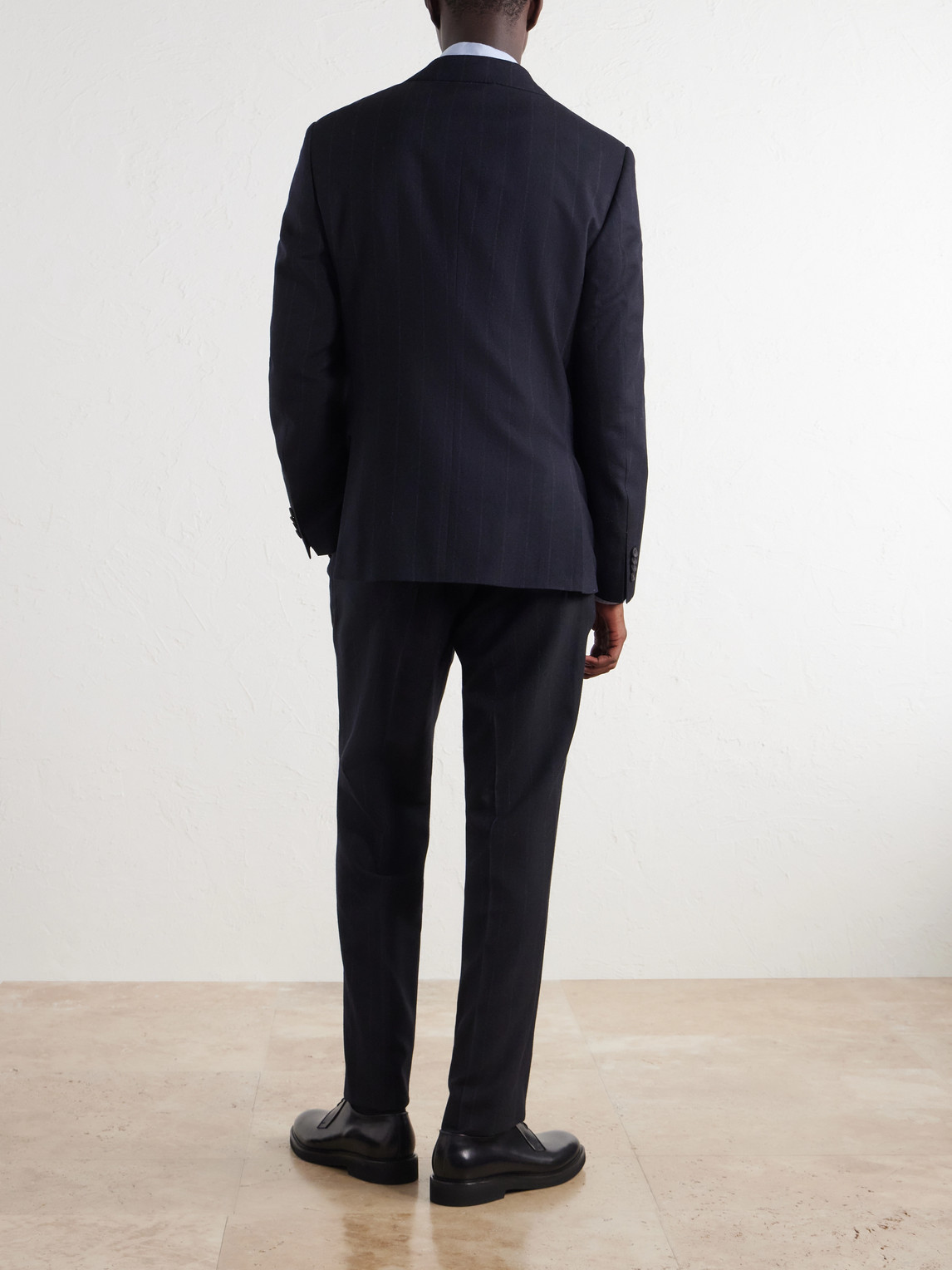 Mr P. - Slim-Fit Pinstriped Wool-Fresco Blazer