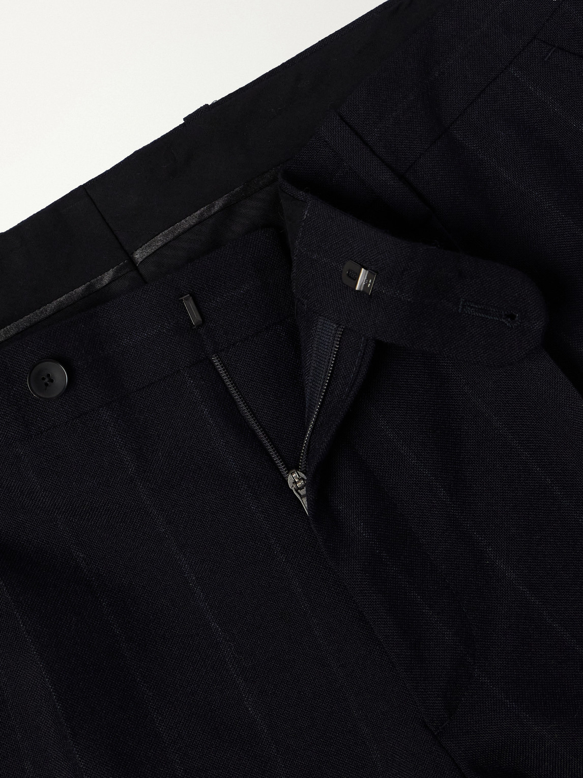 Mr P. - Straight-Leg Pinstriped Wool Suit Trousers