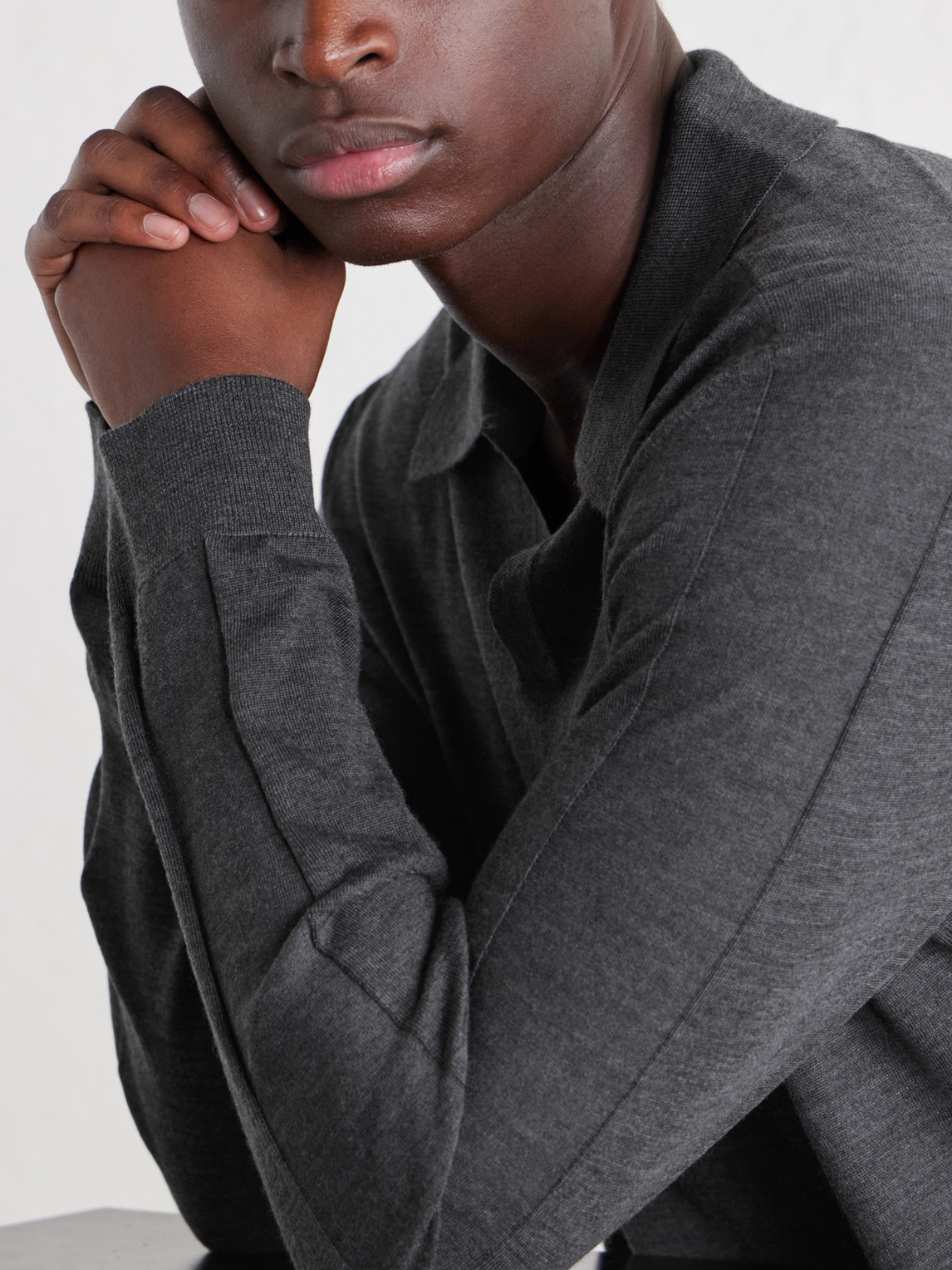 Mr P. - Rib-Trimmed Merino Wool And Silk-Blend Polo Shirt