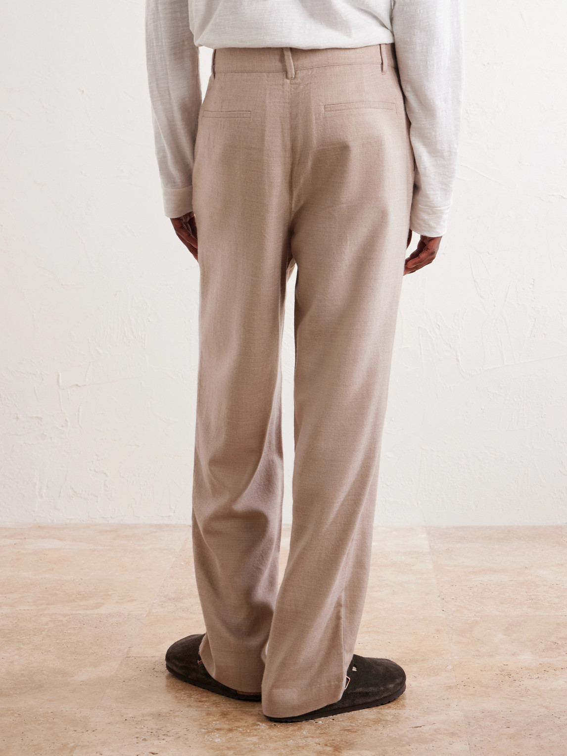 Cashmina Slacker Straight-Leg Wool