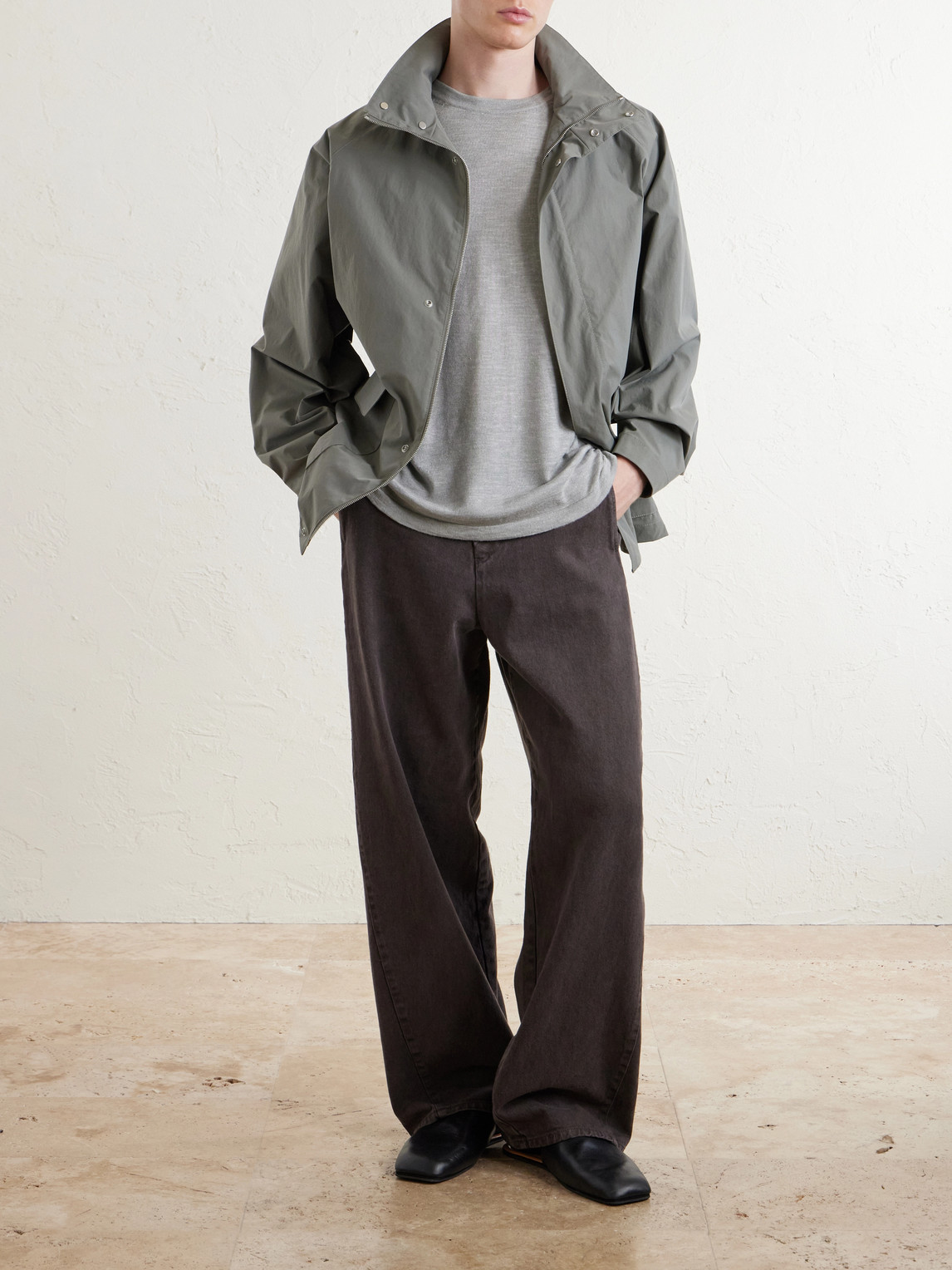 Lenny Ribbed Wool, Silk And Linen-Blend T-Shirt