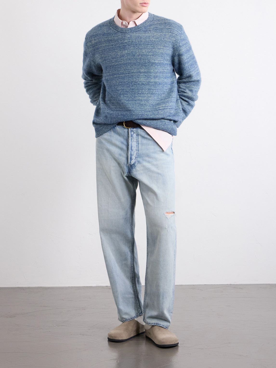 Nimbus Striped Cashmere And Silk-Blend Sweater