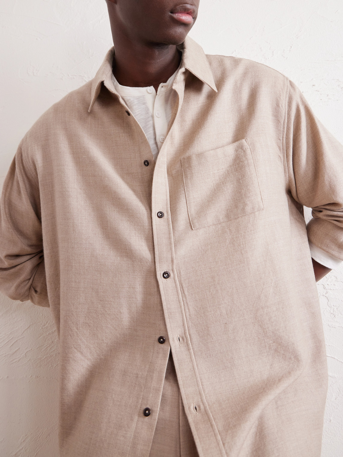 Wool And Cashmere-Blend Canvas Shirt