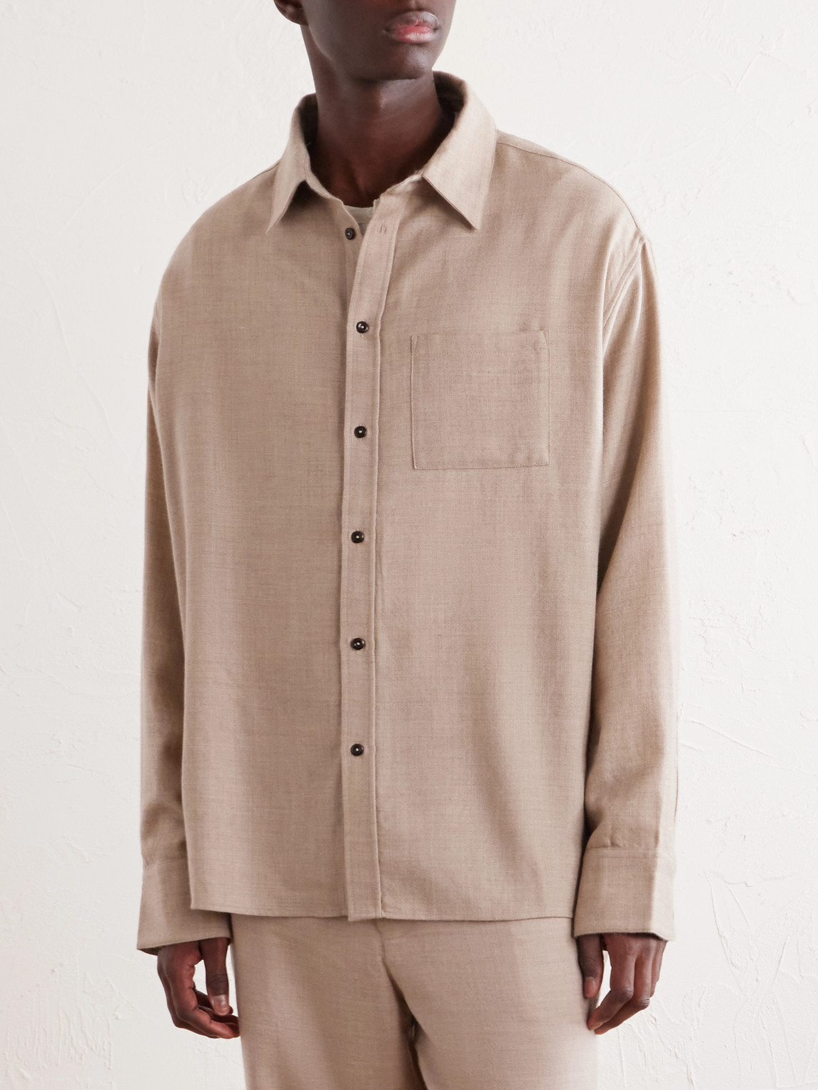 Wool And Cashmere-Blend Canvas Shirt