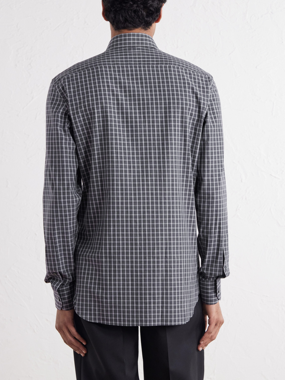 Centoquaranta Checked Cotton-Twill Shirt