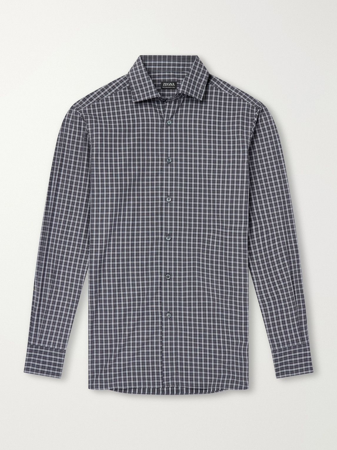 Centoquaranta Checked Cotton-Twill Shirt