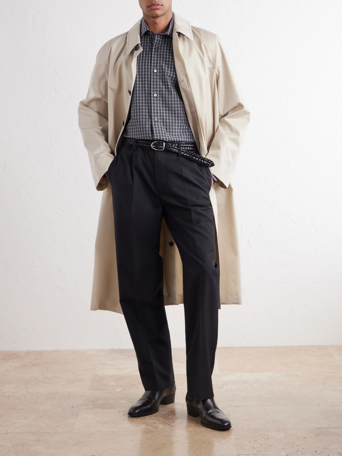 Centoquaranta Checked Cotton-Twill Shirt