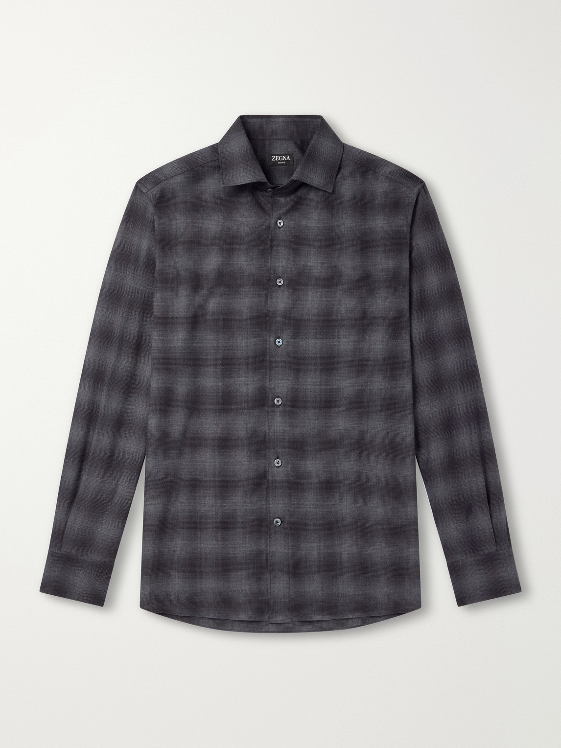 Checked Cotton And Cashmere-Blend Shirt