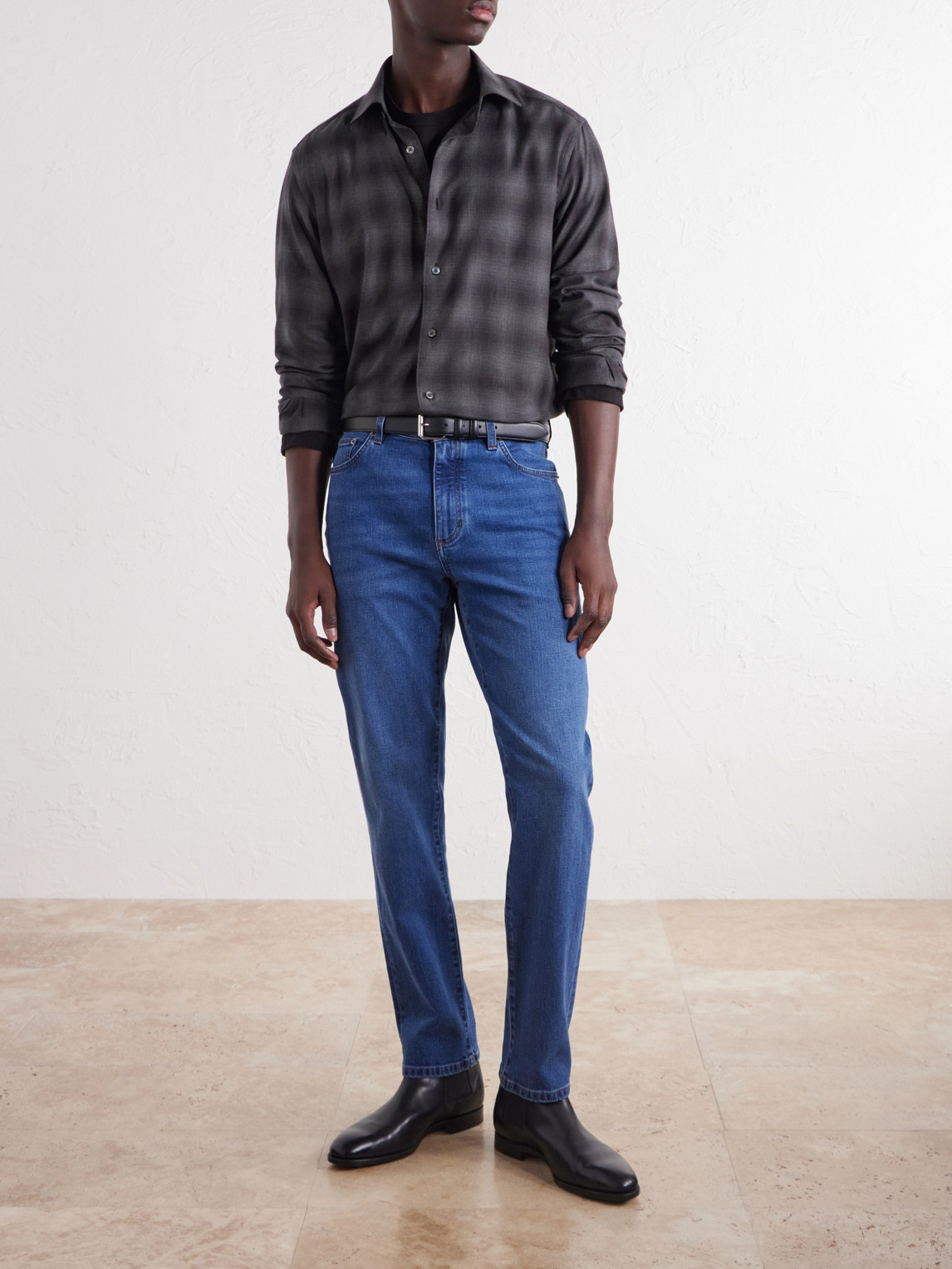 Checked Cotton And Cashmere-Blend Shirt