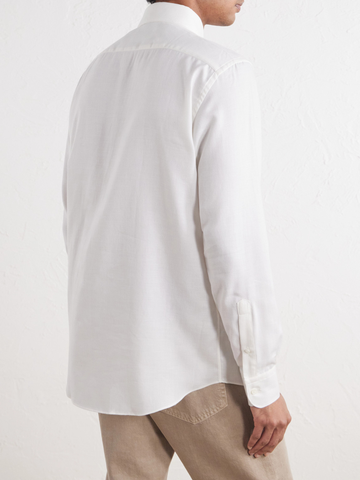 Cotton And Cashmere-Blend Twill Shirt