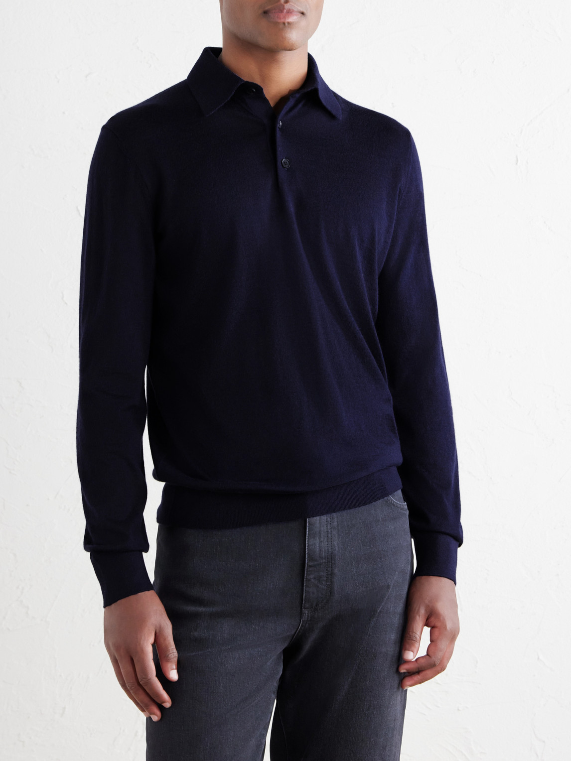 Cashmere And Silk-Blend Polo Shirt
