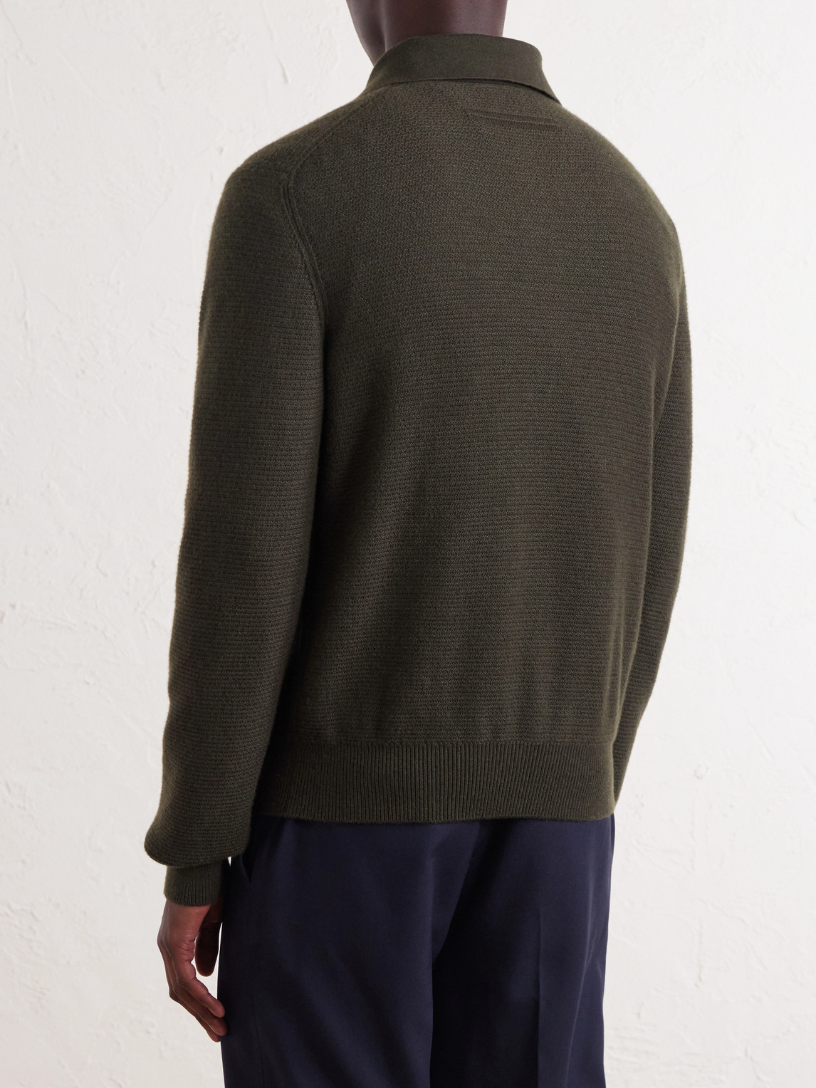 Oasi Cashmere-Piqué Polo Shirt