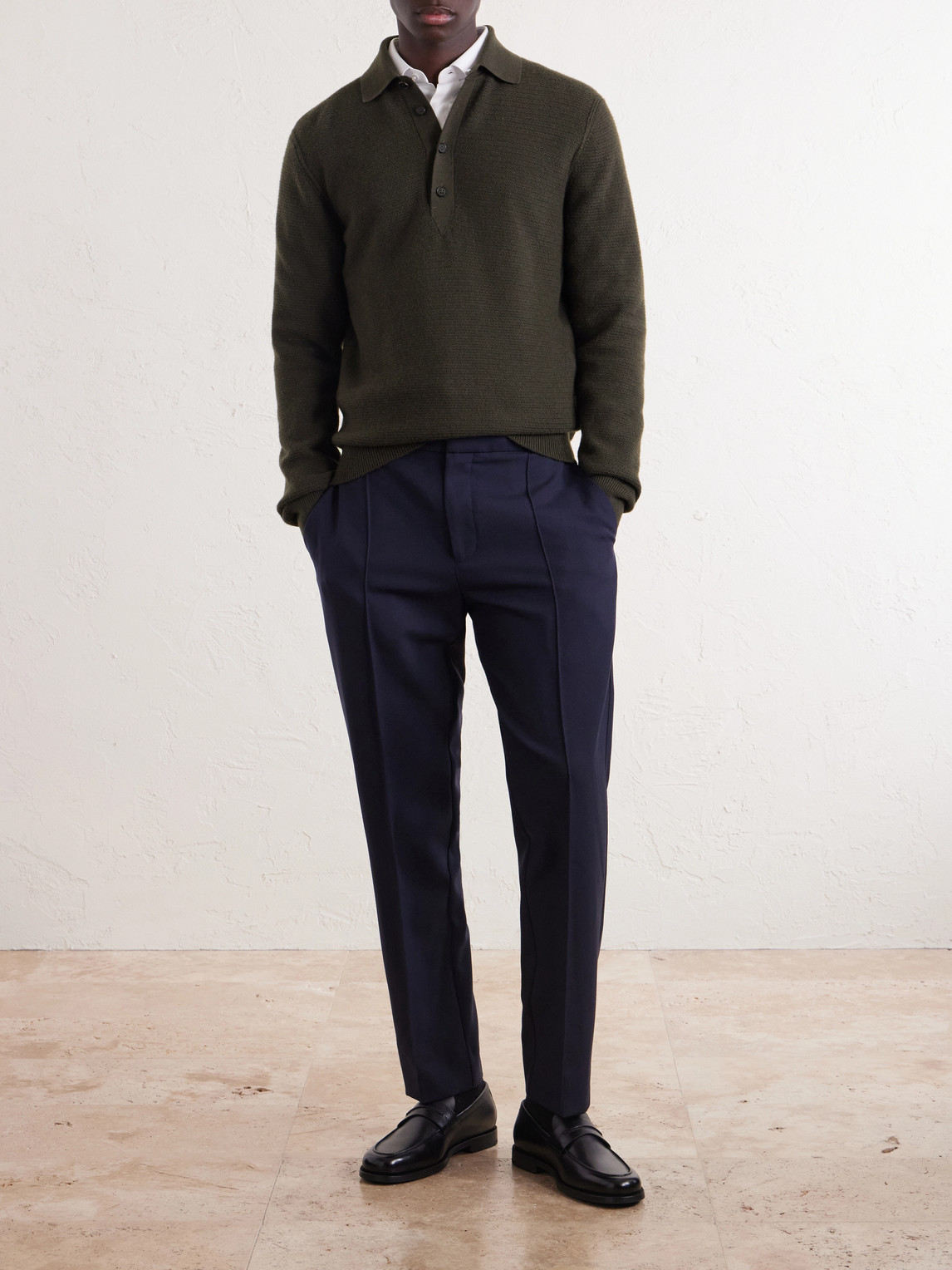 Oasi Cashmere-Piqué Polo Shirt