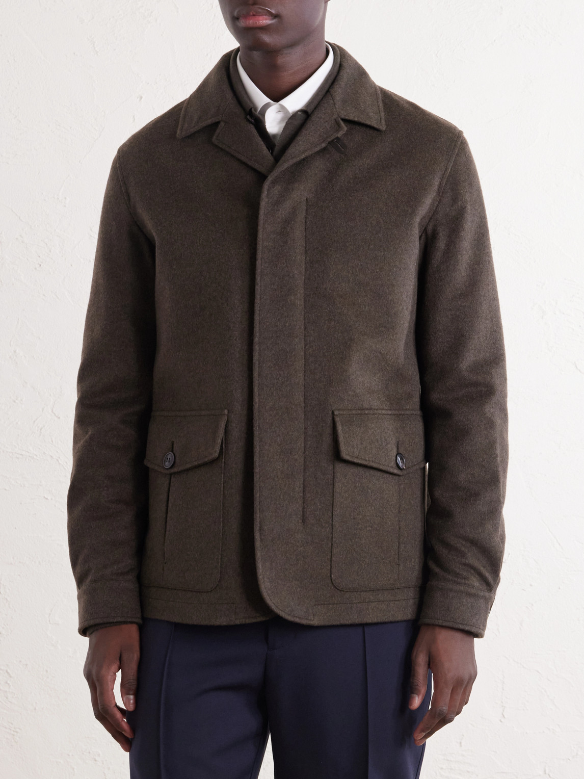 Oasi Herringbone Cashmere Coat