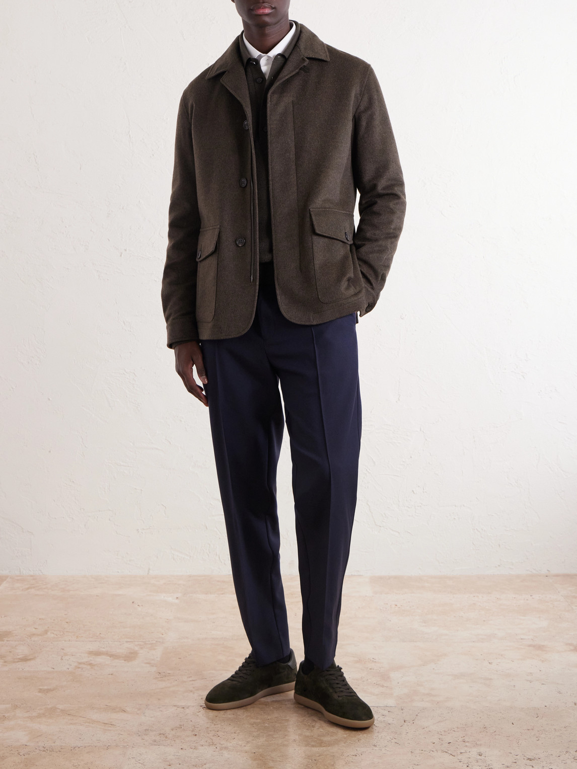 Oasi Herringbone Cashmere Coat