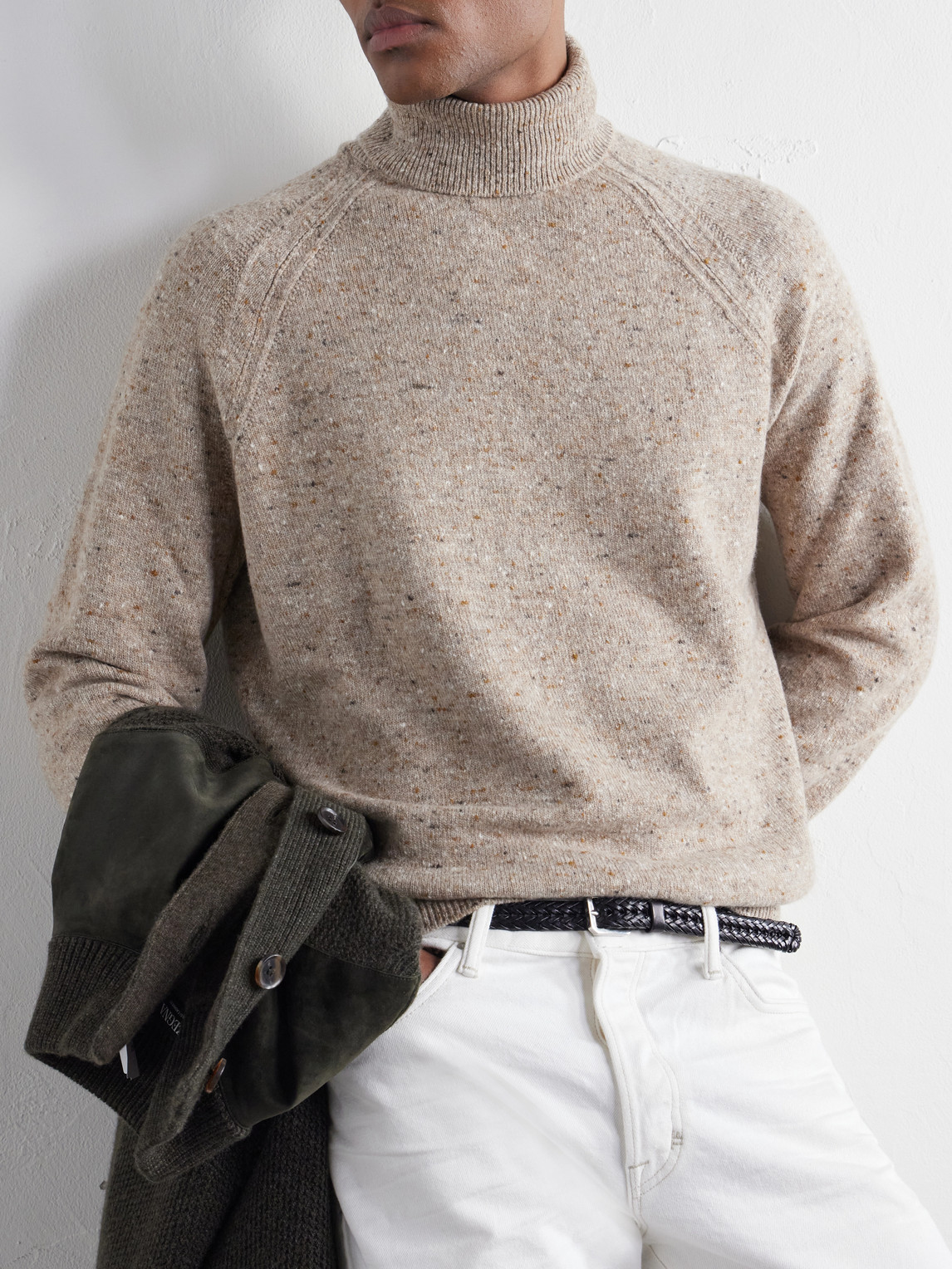 Wool-Blend Rollneck Sweater