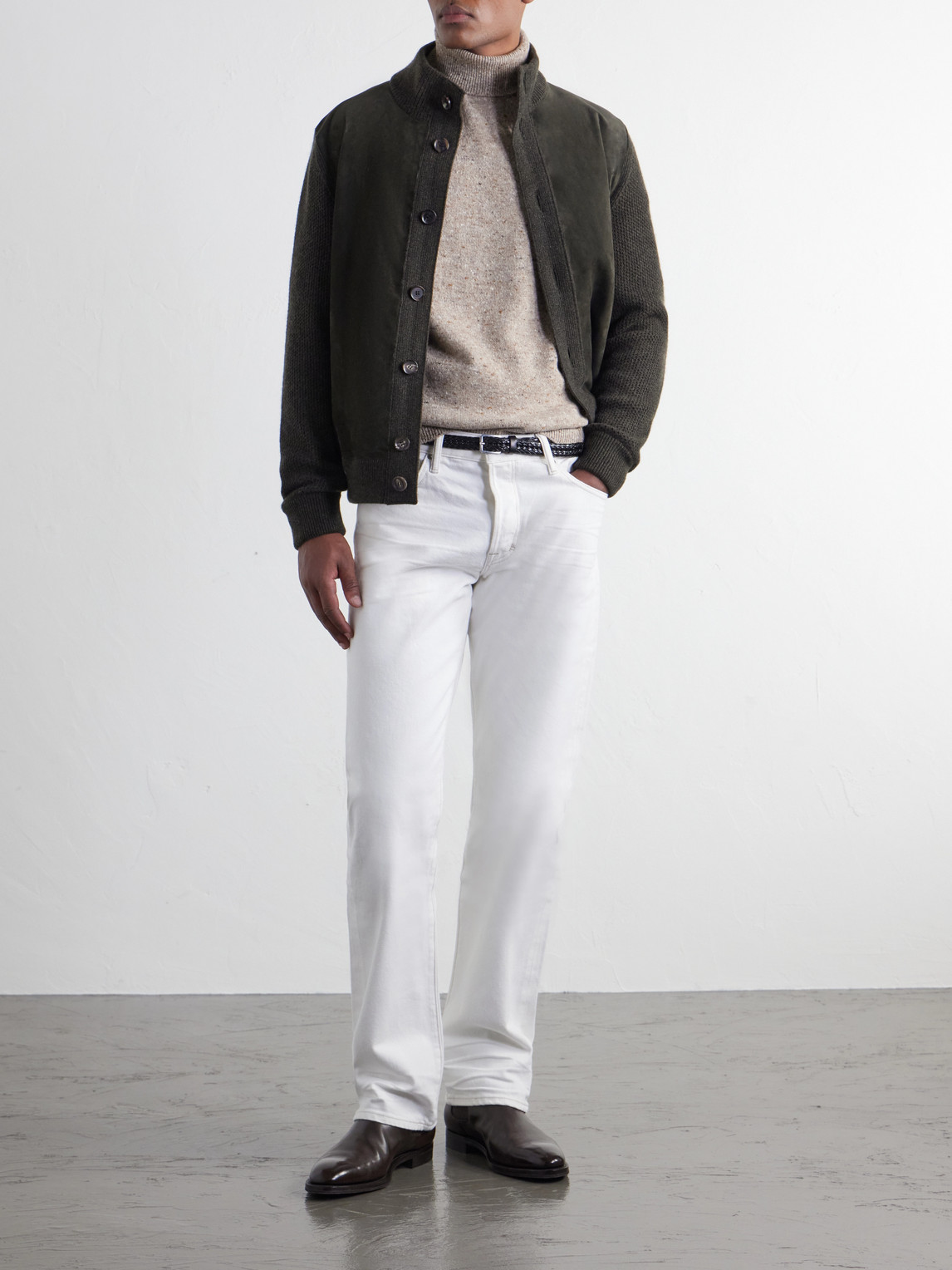 Wool-Blend Rollneck Sweater