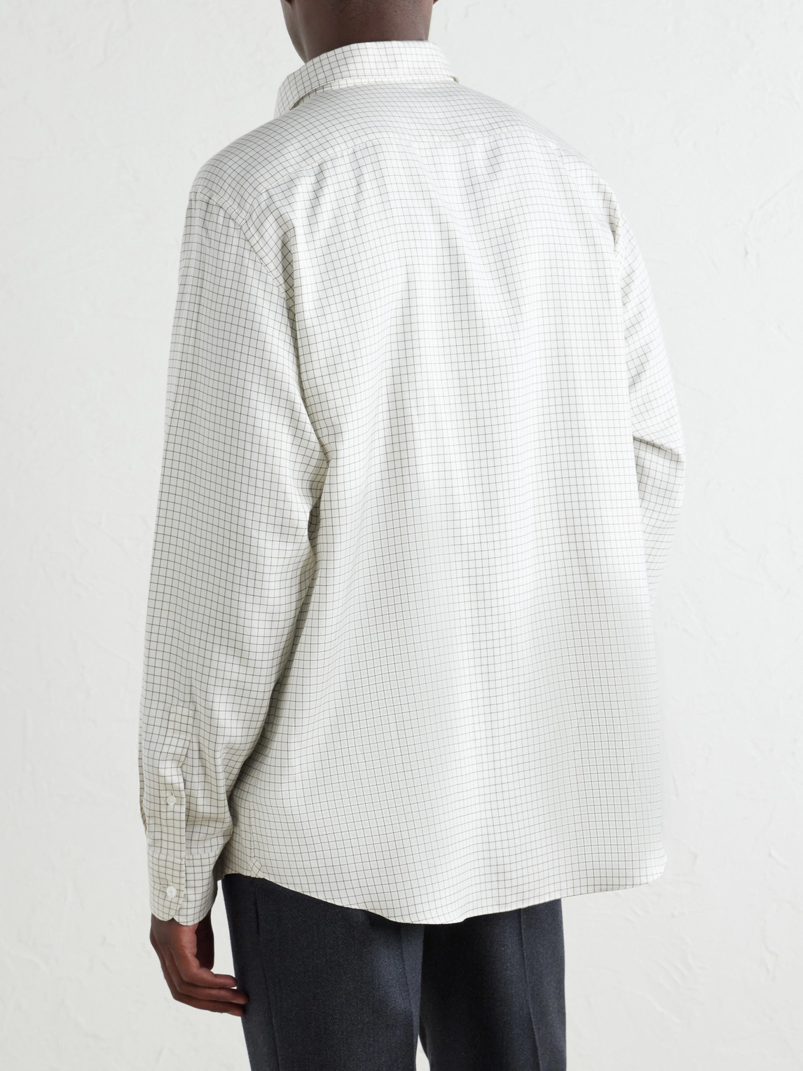 Checked Silk-Twill Shirt