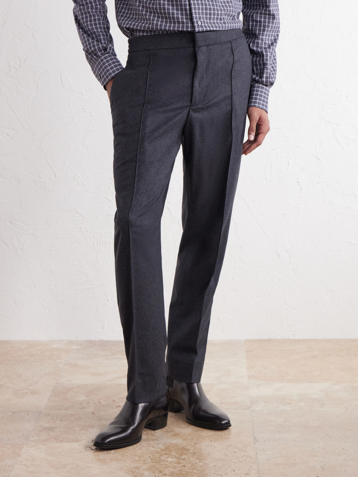 Straight-Leg Wool, Cashmere And Silk-Blend Trousers