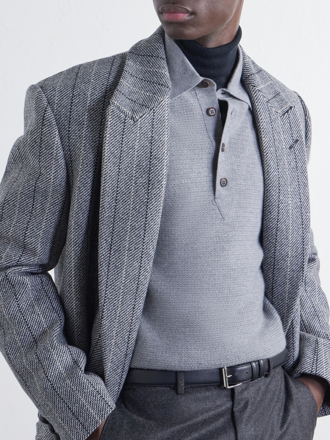 Oasi Cashmere-Piqué Polo Shirt