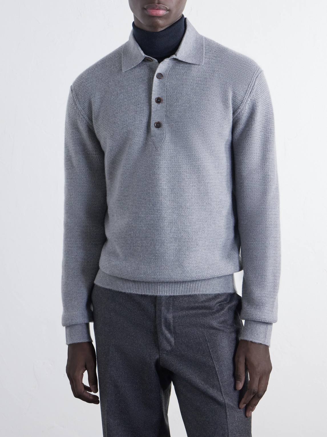 Oasi Cashmere-Piqué Polo Shirt