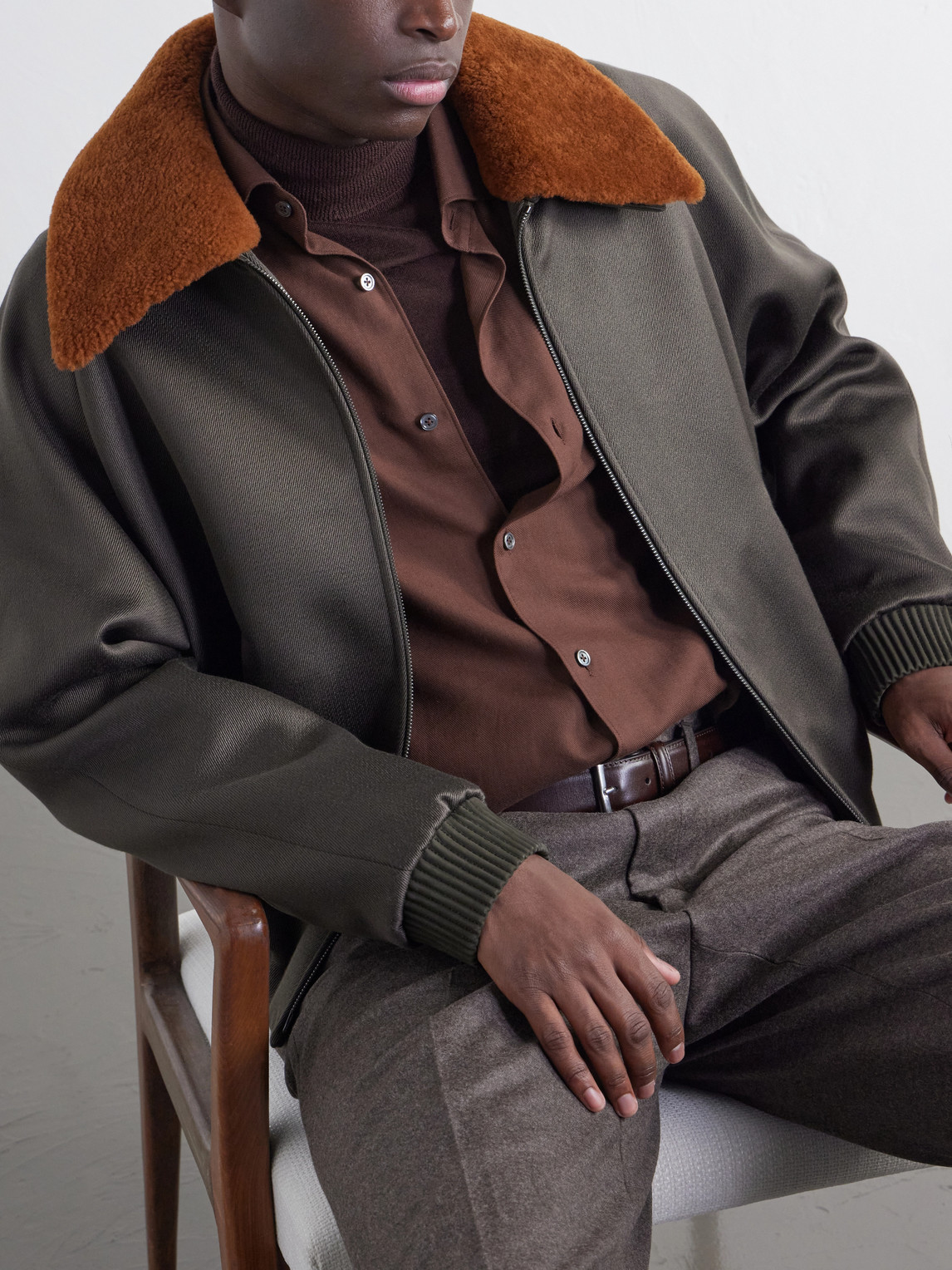 Cotton And Cashmere-Blend Twill Shirt