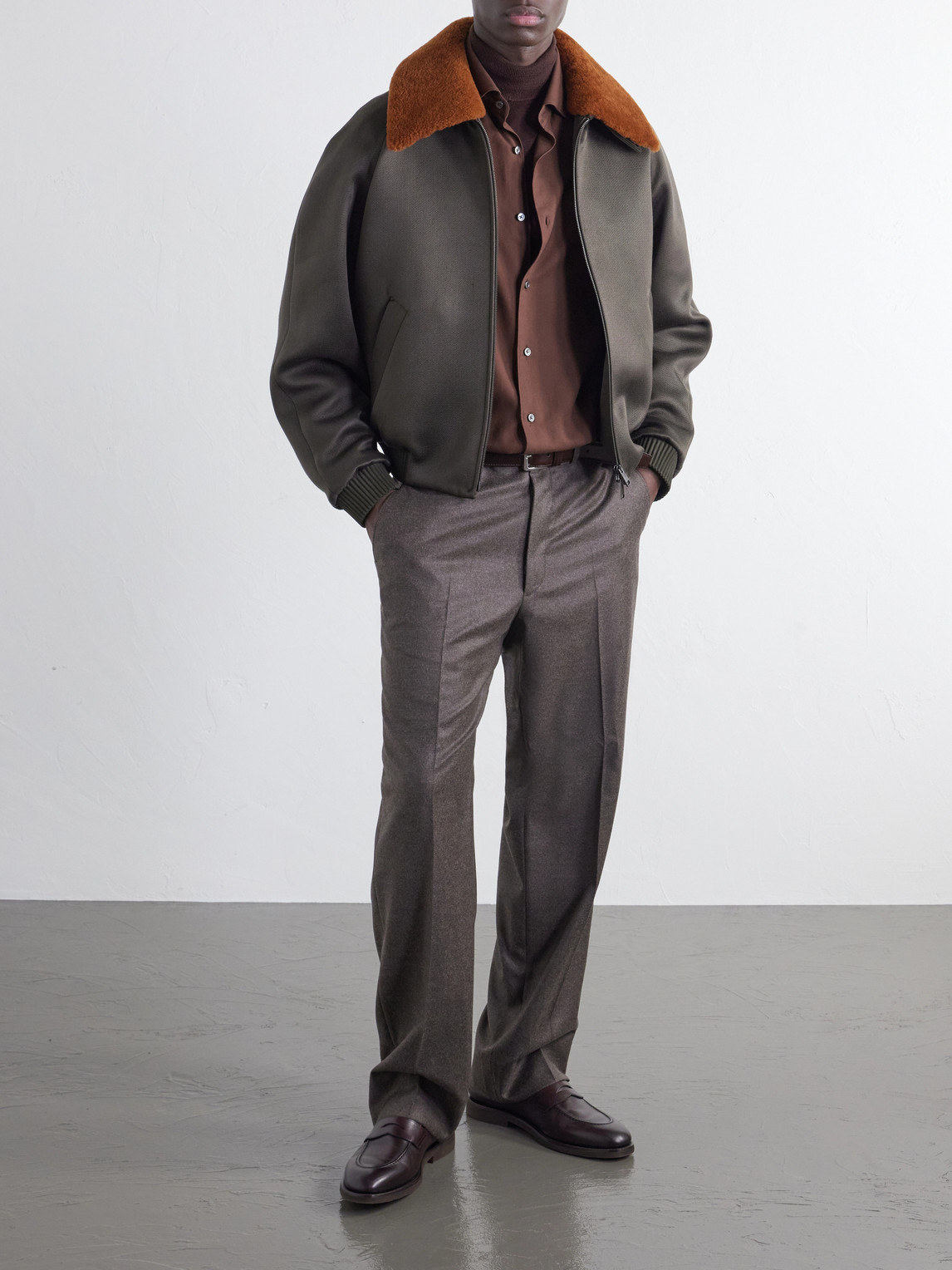 Cotton And Cashmere-Blend Twill Shirt