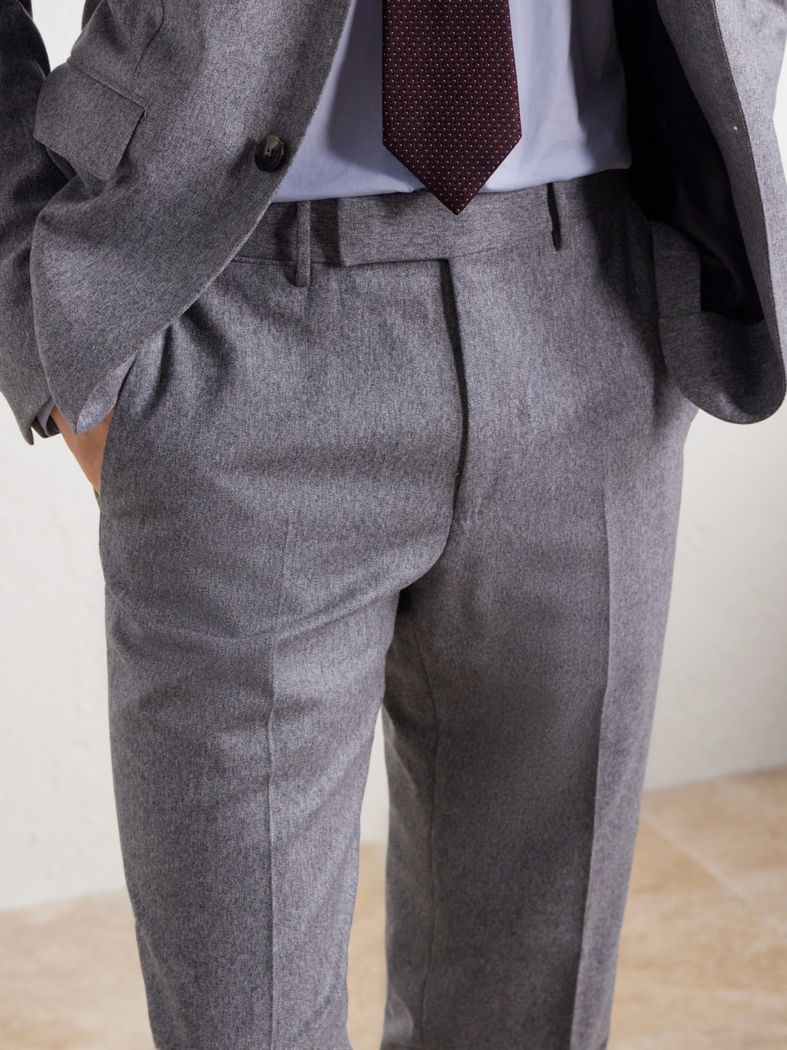 Tapered Wool And Cashmere-Blend Flannel Suit Trousers