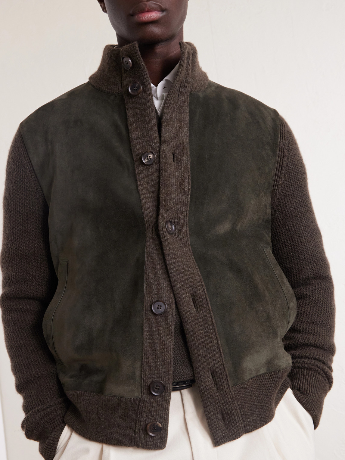 Oasi Cashmere And Suede Blouson Jacket