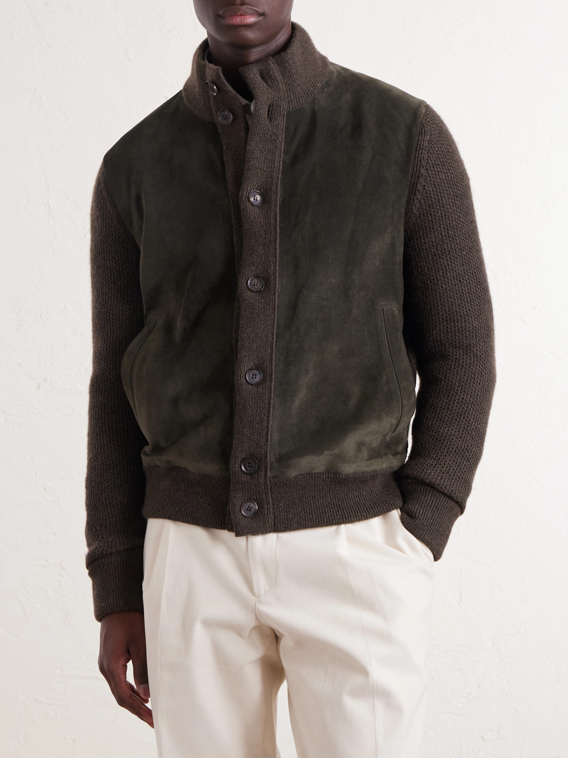 Oasi Cashmere And Suede Blouson Jacket