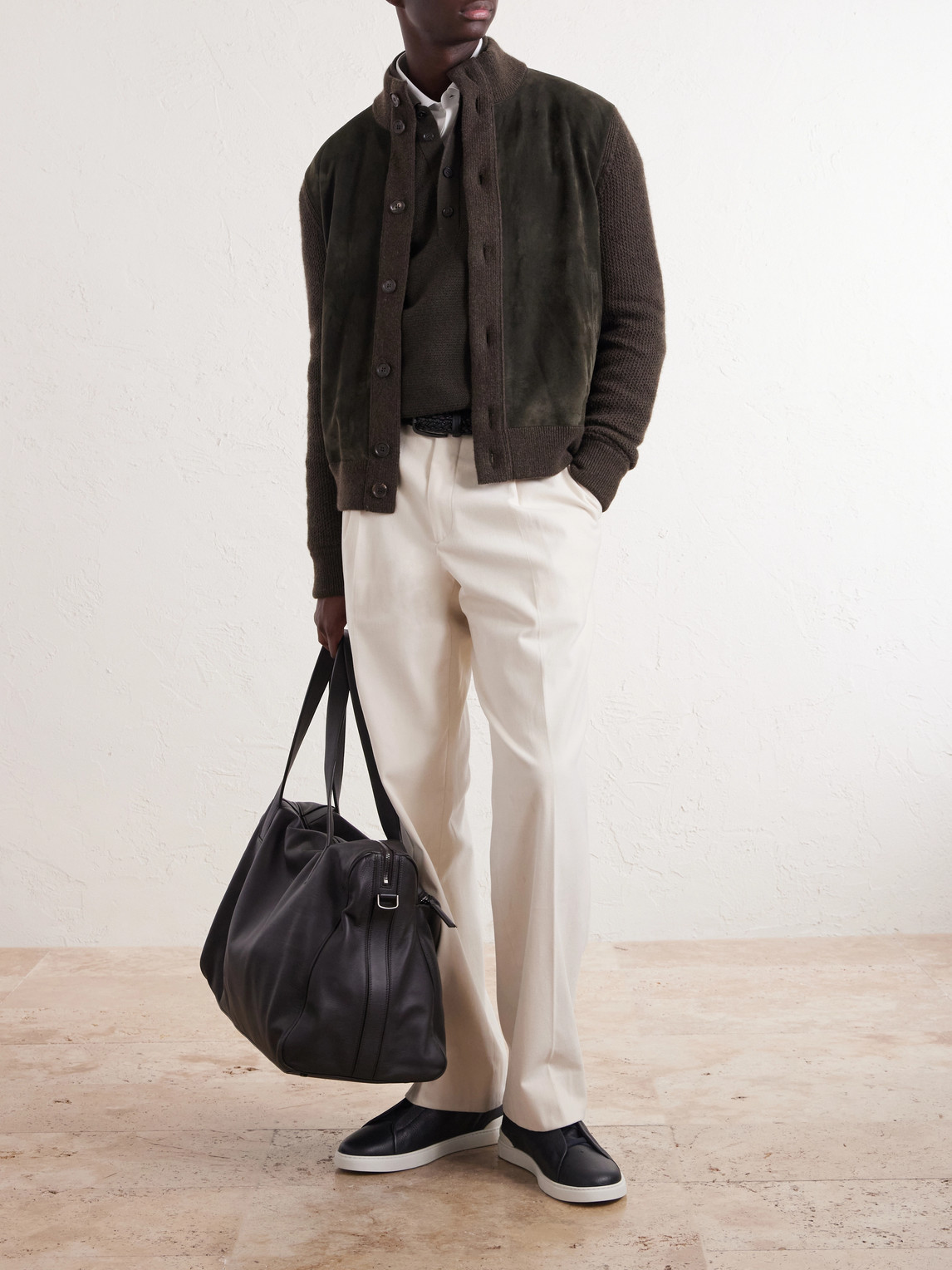 Oasi Cashmere And Suede Blouson Jacket
