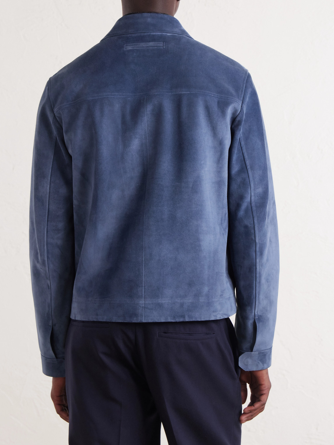 Suede Blouson Jacket
