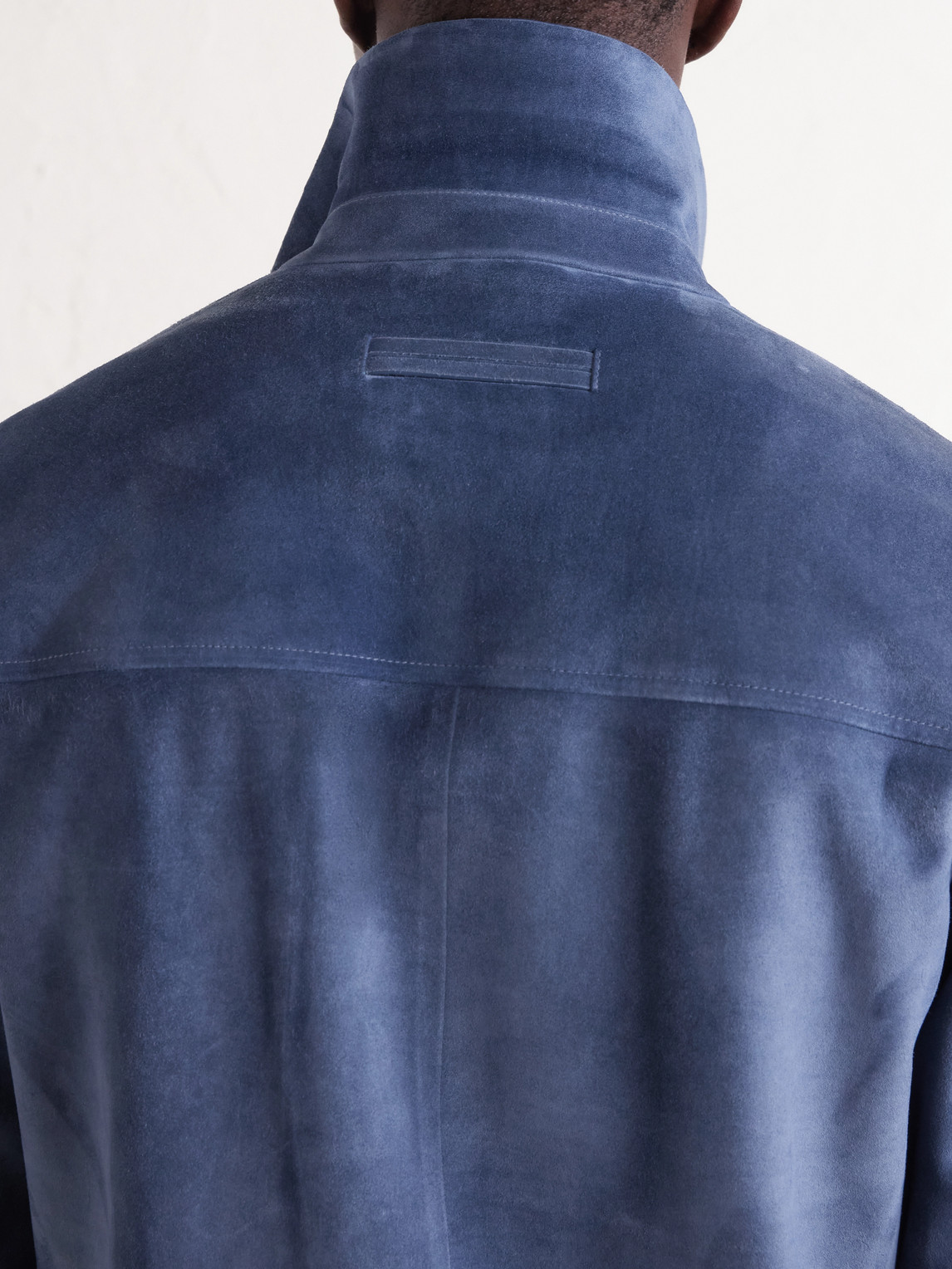 Suede Blouson Jacket