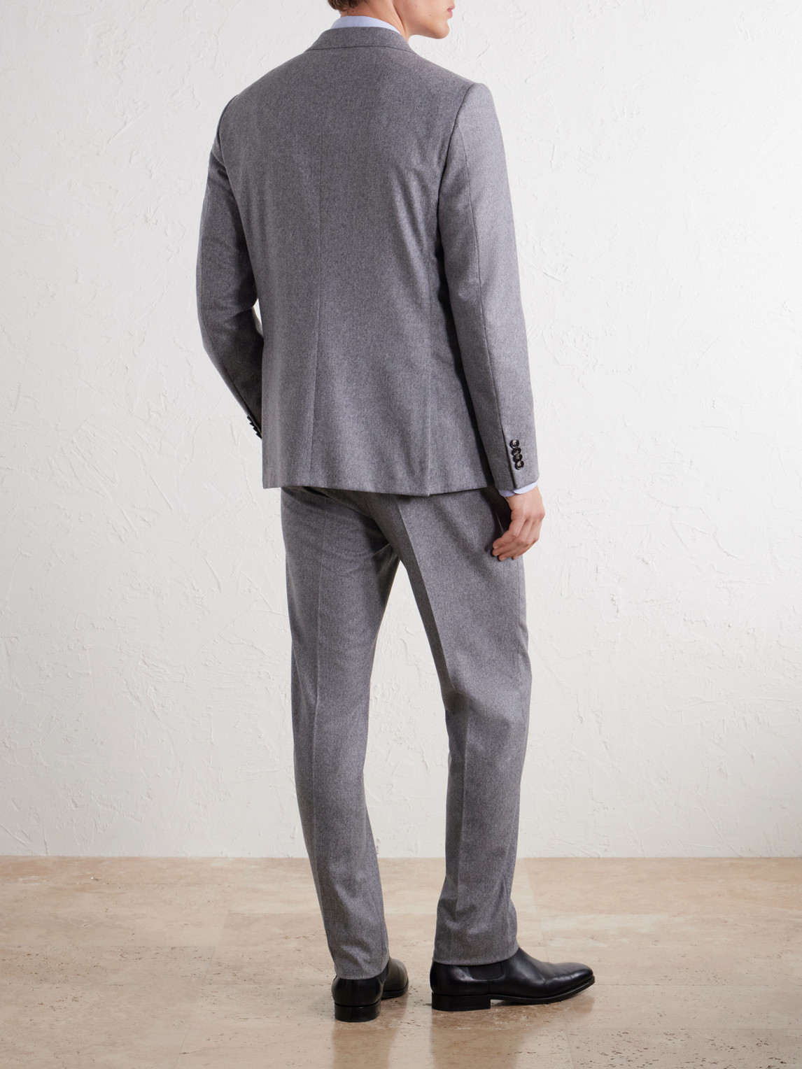 Wool And Cashmere-Blend Mélange Flannel Suit Jacket