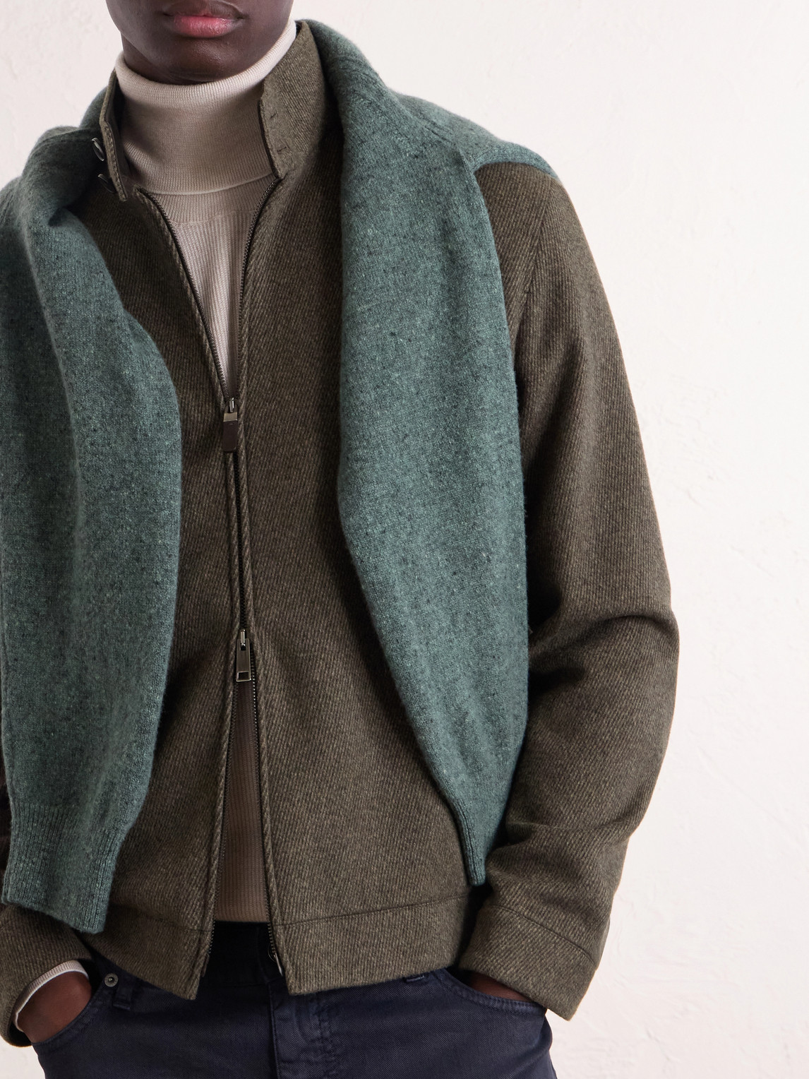And Cashmere-Blend Blouson Jacket
