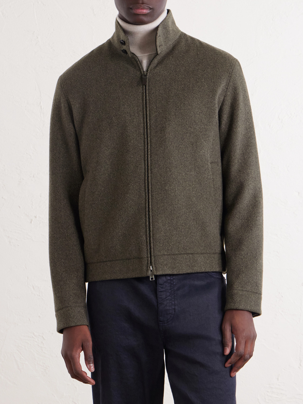 And Cashmere-Blend Blouson Jacket