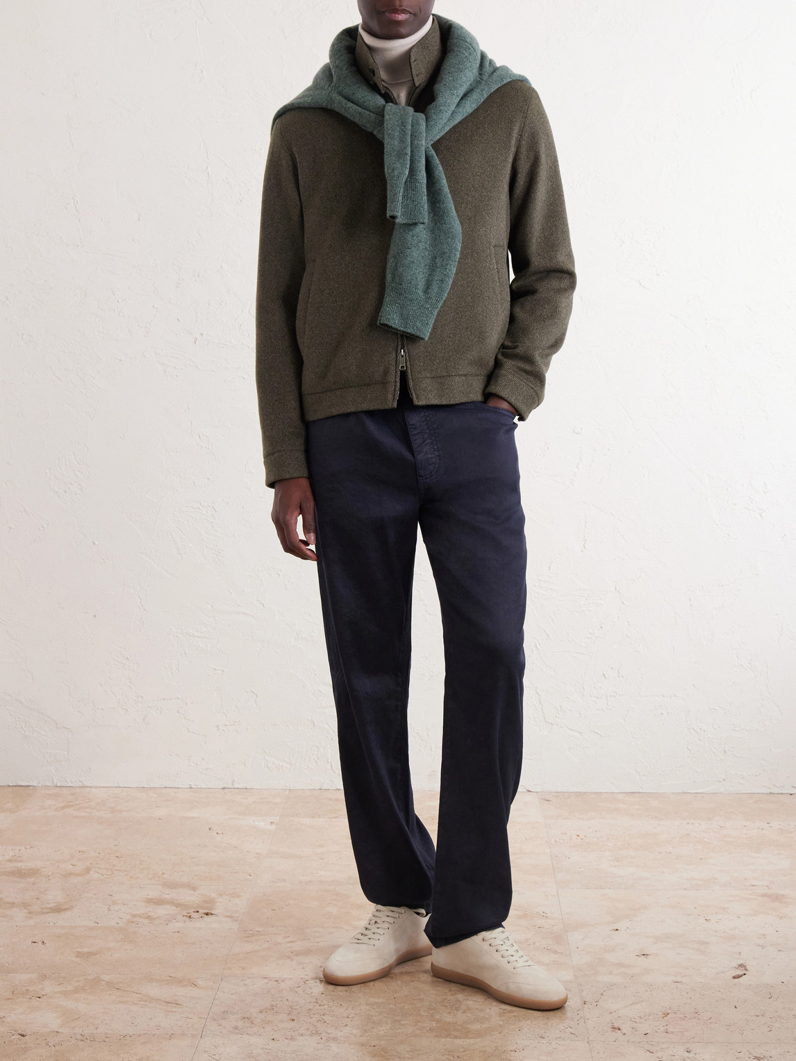 And Cashmere-Blend Blouson Jacket